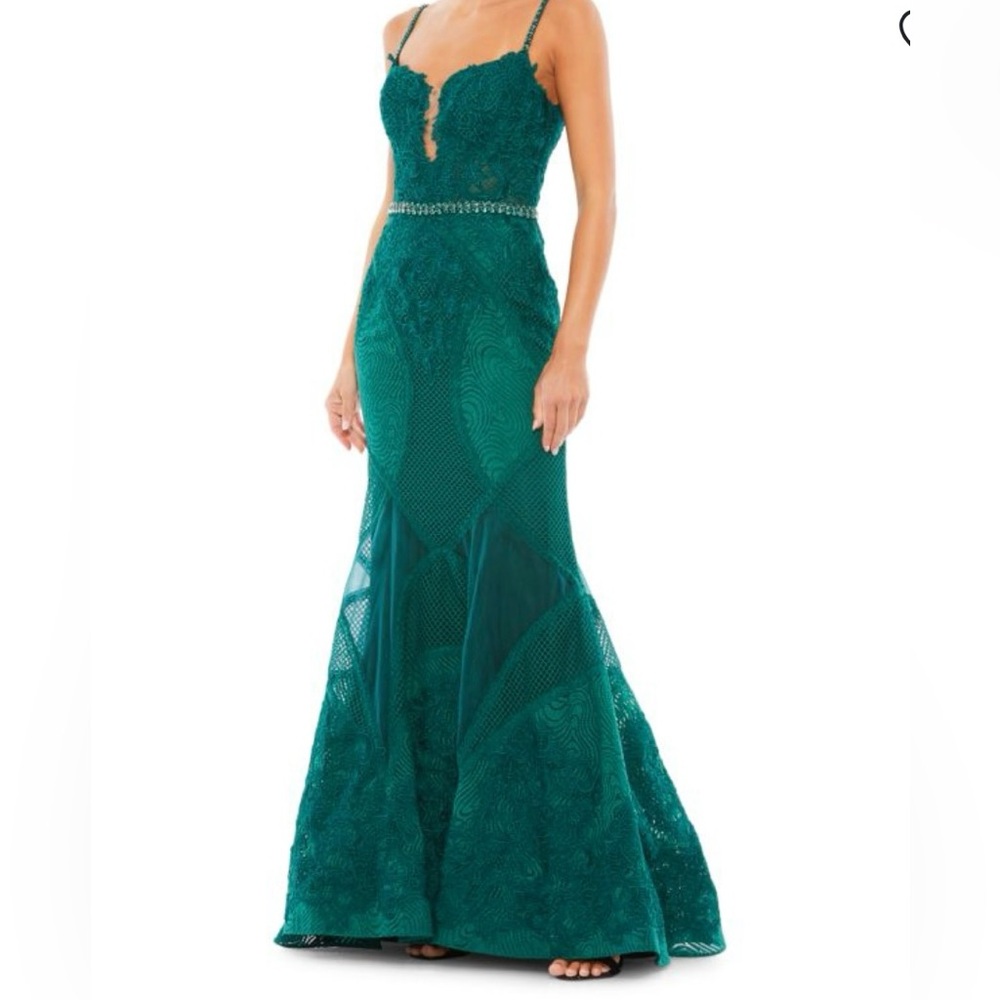 Mac Duggal Dark Green Gown